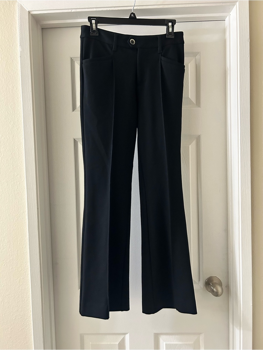 Anthropologie Black Boot-Cut Trousers